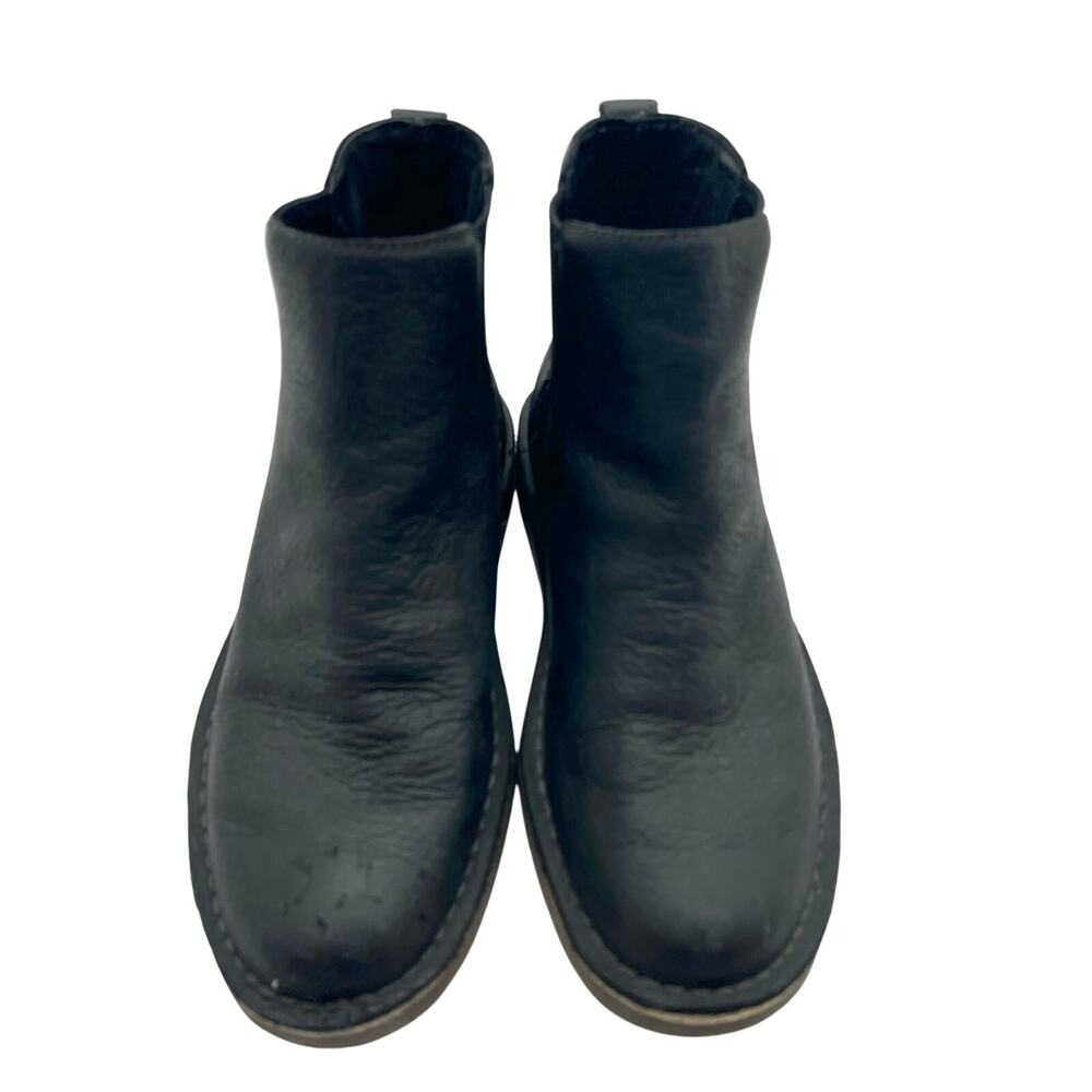 LL Bean Women’s  Stonington Boots SZ 8 Black Leather Slip On Comfort Chelsea